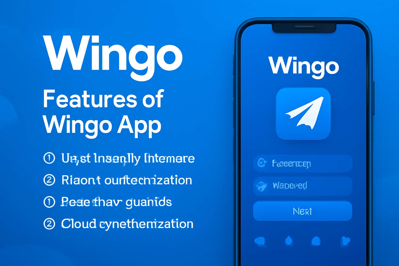 A visual representation of the Wingo App features with a focus on its usability and design.