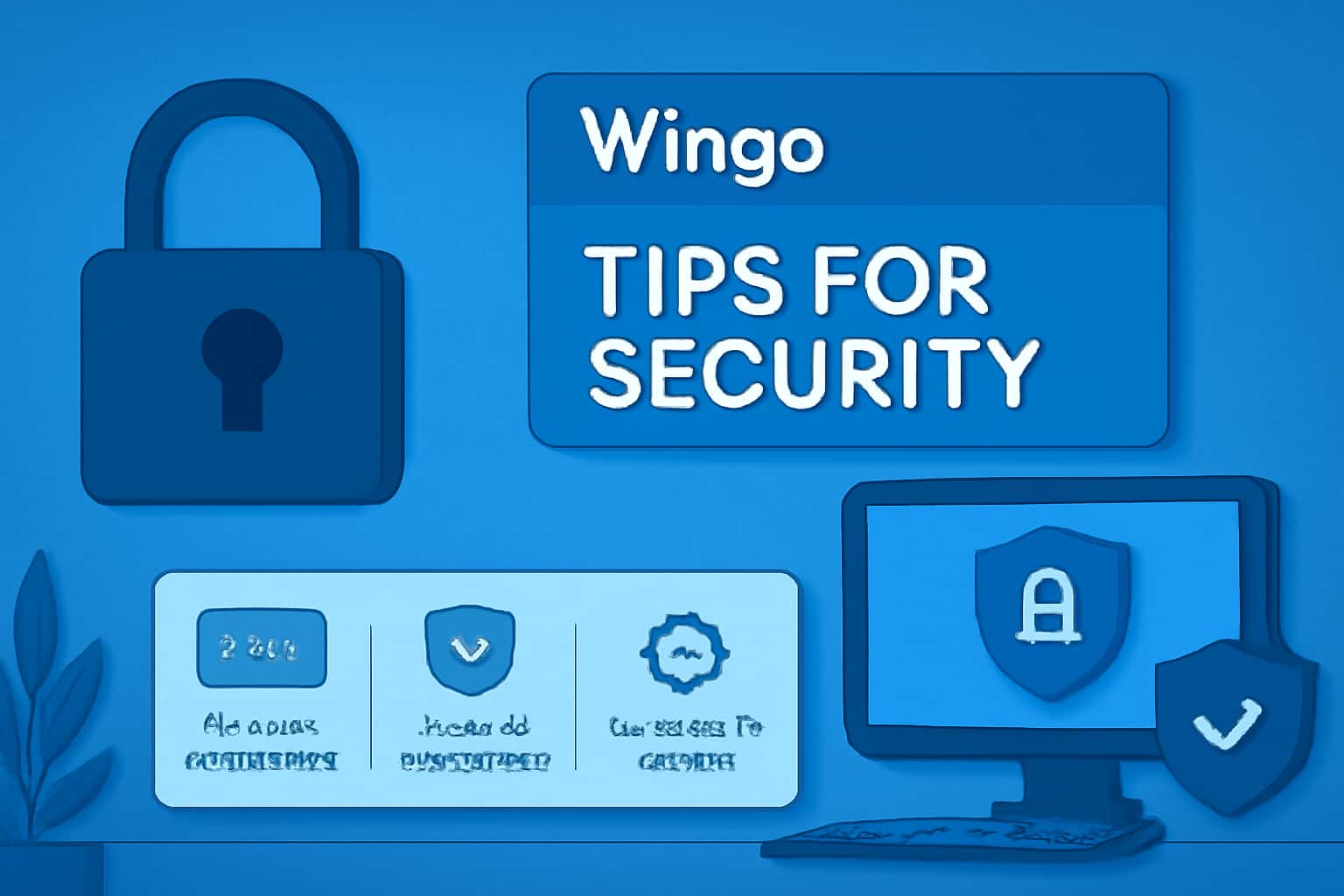 A visually engaging representation of Wingo Security tips with technological elements.