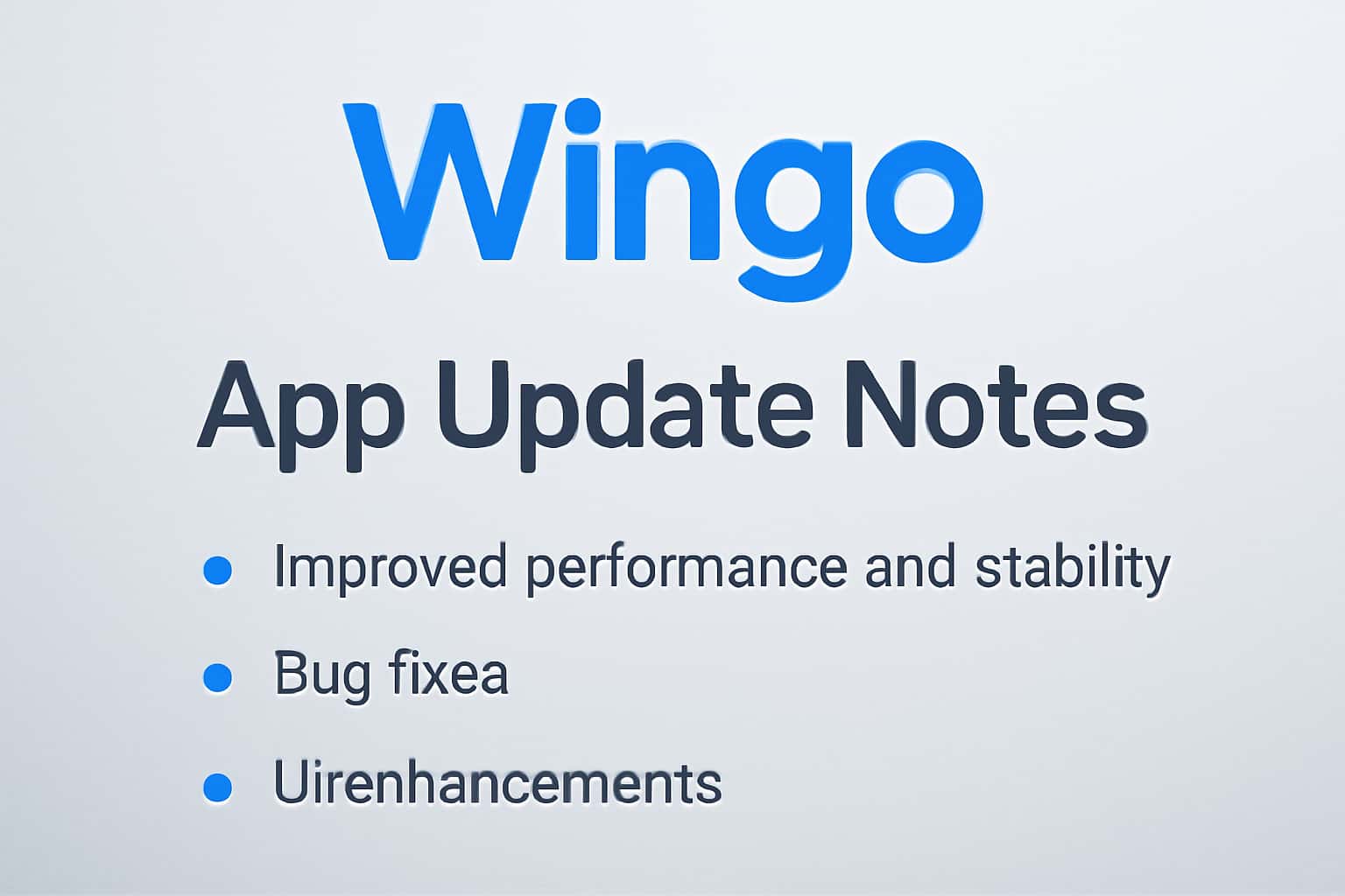 A landscape image illustrating Wingo App Update Notes with a futuristic design.