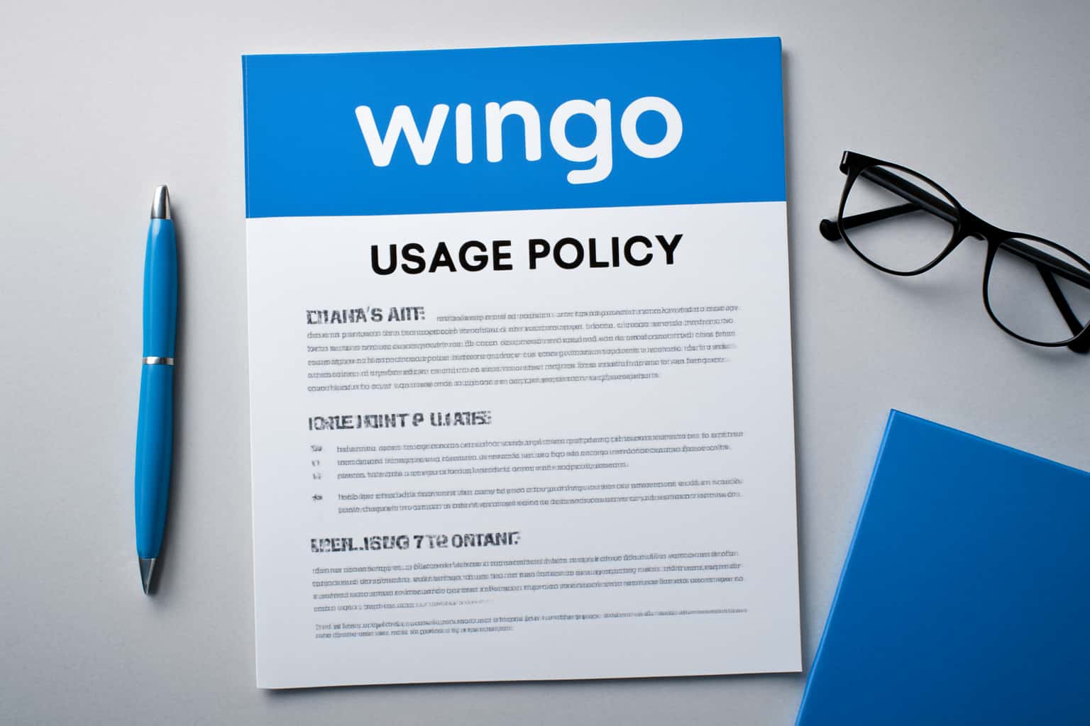 An informative scene illustrating the Wingo Usage Policy.