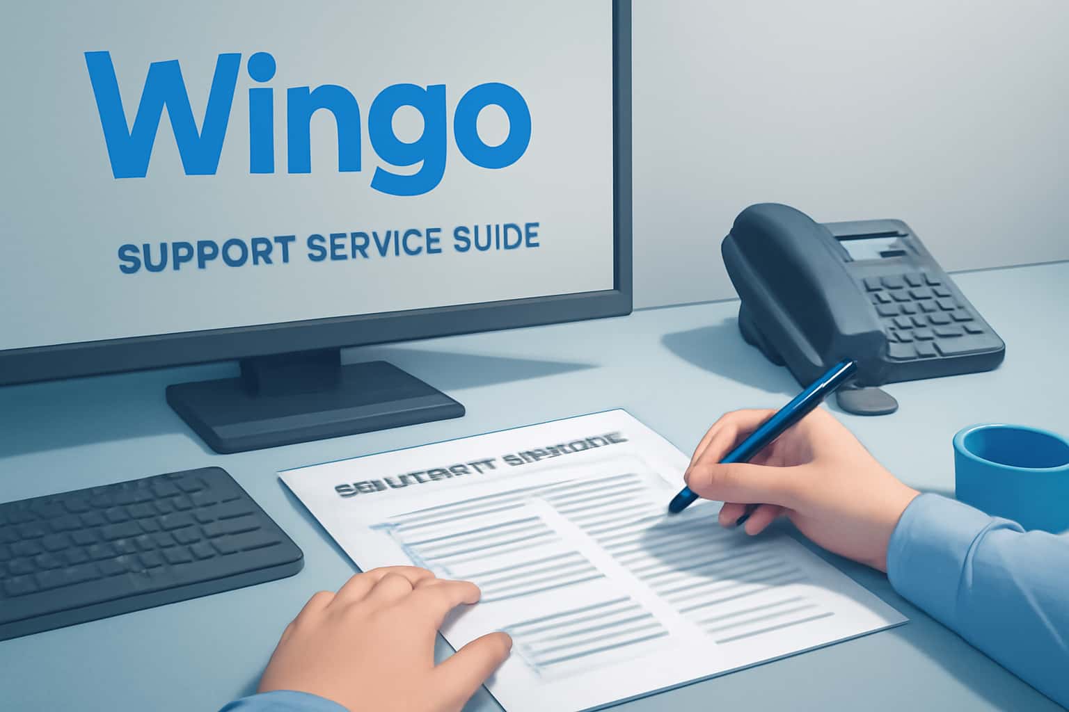 An informative visual representation related to Wingo Support Service Guide.