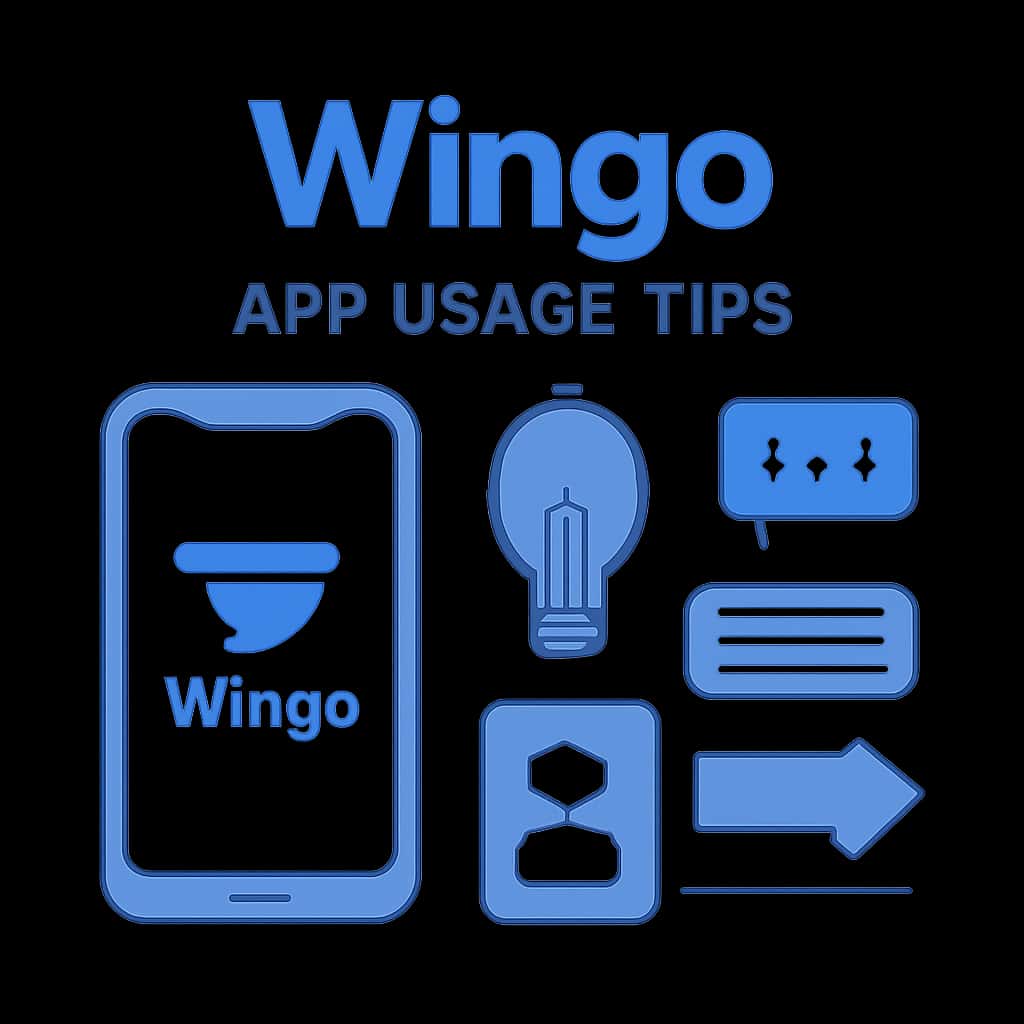 An educational illustration about Wingo app features.
